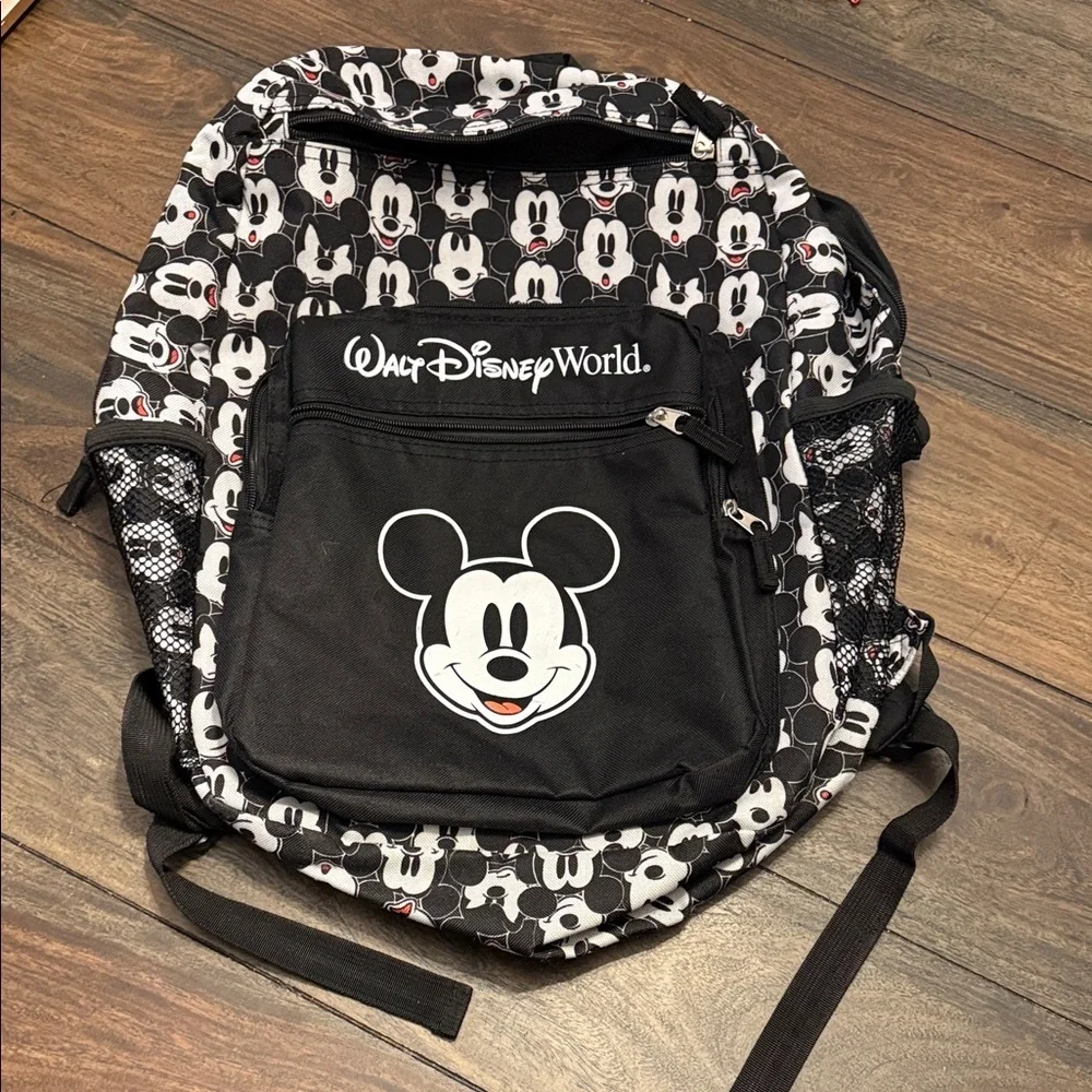 Disney Parks Black & Whote Mickey Mouse Backpack
